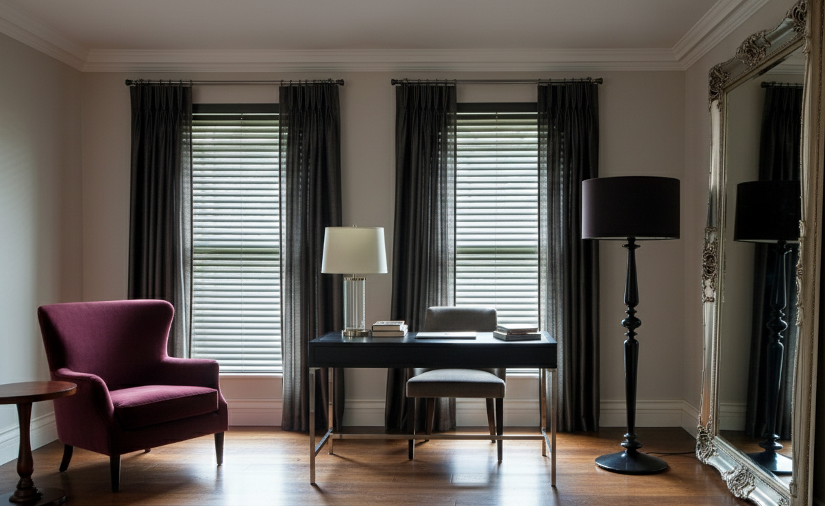 Идеальный дуэт: как жалюзи и шторы создают стильные комбинации